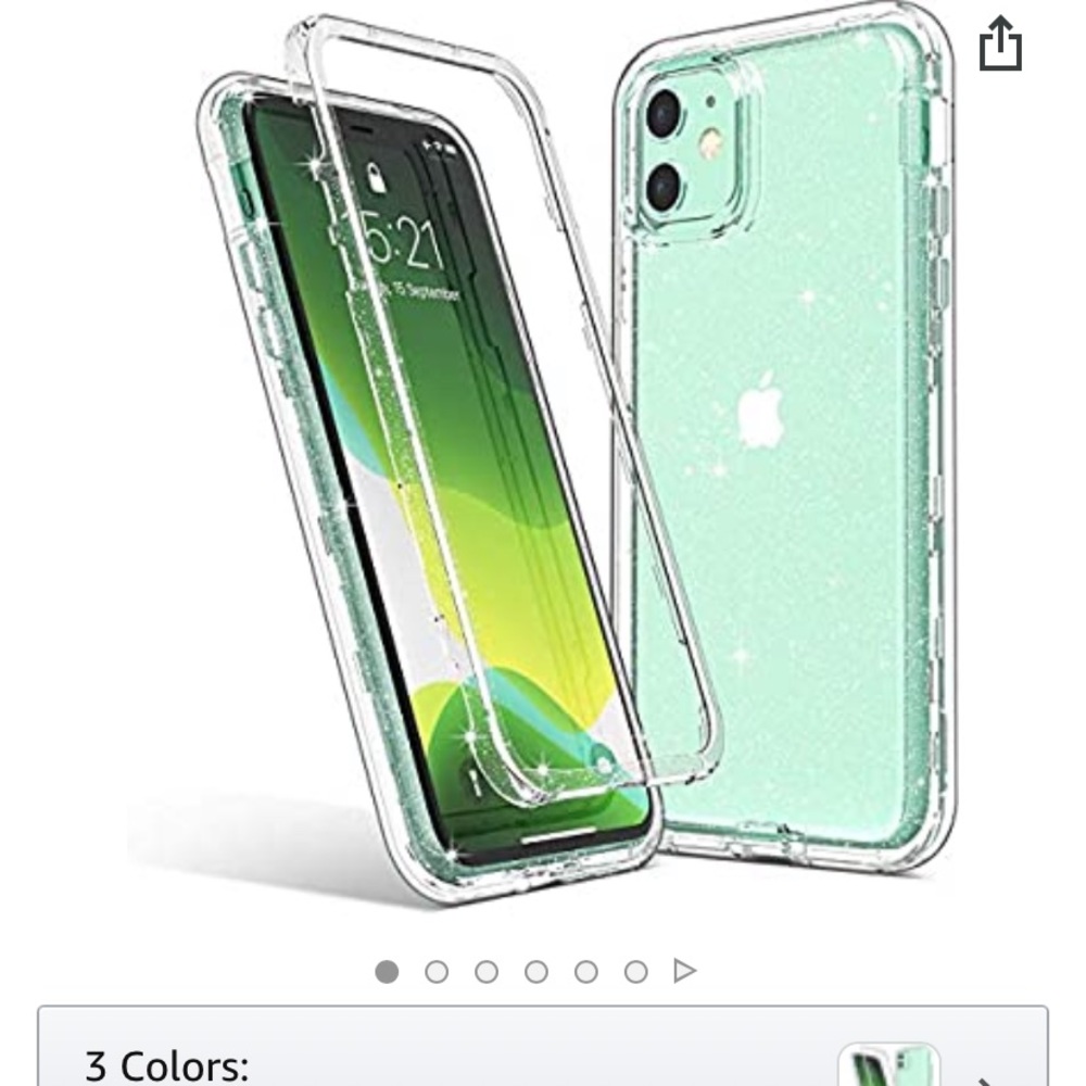 Clear glittery iPhone 11 case